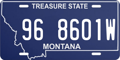 MT license plate 968601W
