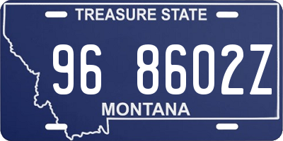 MT license plate 968602Z