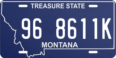 MT license plate 968611K