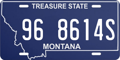 MT license plate 968614S