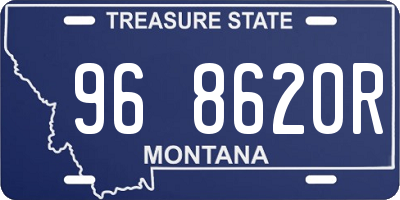 MT license plate 968620R