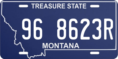 MT license plate 968623R