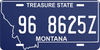 MT license plate 968625Z