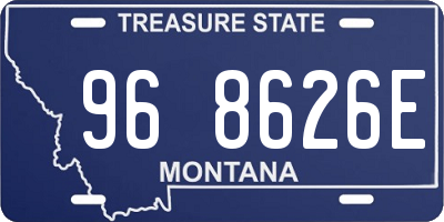 MT license plate 968626E
