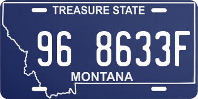 MT license plate 968633F