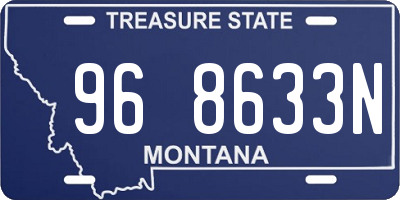 MT license plate 968633N
