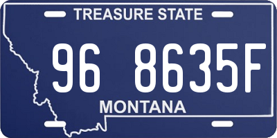 MT license plate 968635F
