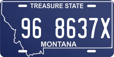 MT license plate 968637X