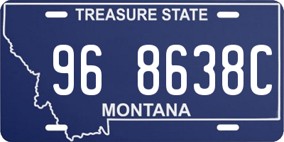 MT license plate 968638C