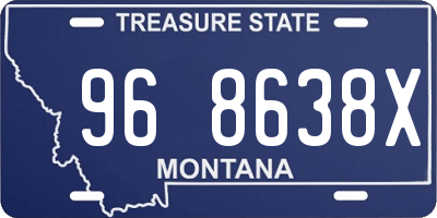 MT license plate 968638X