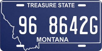 MT license plate 968642G