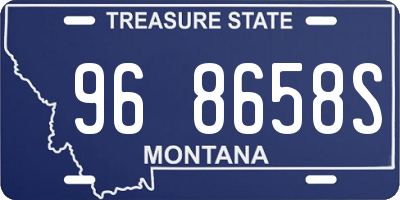 MT license plate 968658S