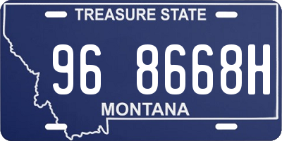 MT license plate 968668H