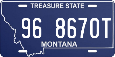 MT license plate 968670T