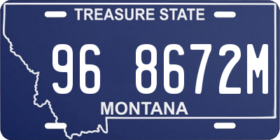 MT license plate 968672M