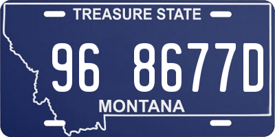 MT license plate 968677D