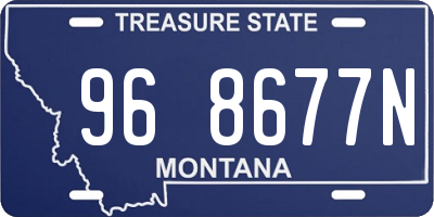 MT license plate 968677N