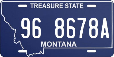MT license plate 968678A