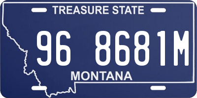 MT license plate 968681M