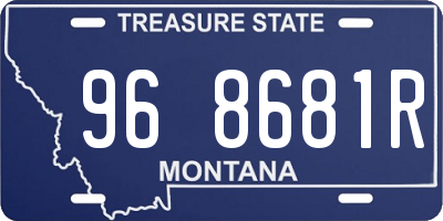MT license plate 968681R