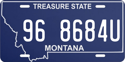 MT license plate 968684U