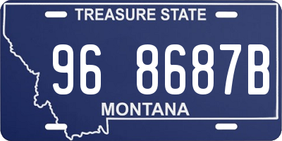 MT license plate 968687B