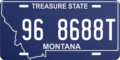 MT license plate 968688T