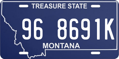 MT license plate 968691K