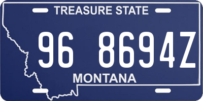 MT license plate 968694Z