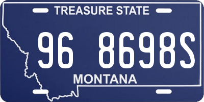 MT license plate 968698S