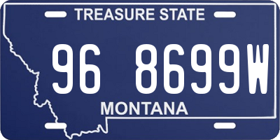 MT license plate 968699W