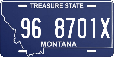 MT license plate 968701X