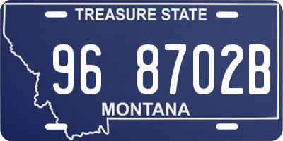 MT license plate 968702B