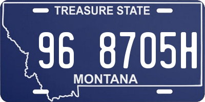 MT license plate 968705H
