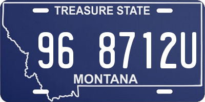 MT license plate 968712U