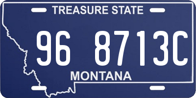 MT license plate 968713C