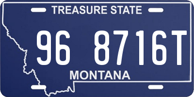 MT license plate 968716T