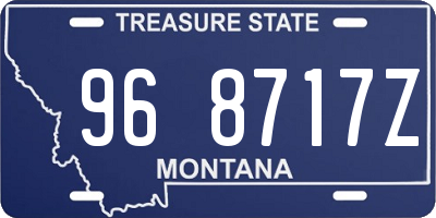 MT license plate 968717Z