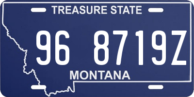 MT license plate 968719Z