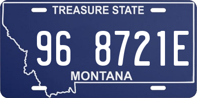 MT license plate 968721E