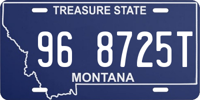 MT license plate 968725T