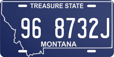 MT license plate 968732J