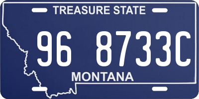 MT license plate 968733C