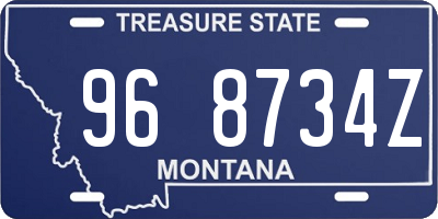 MT license plate 968734Z