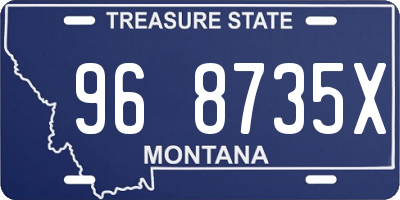 MT license plate 968735X