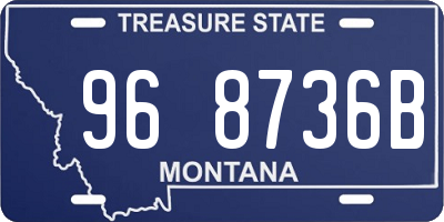 MT license plate 968736B