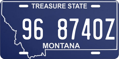 MT license plate 968740Z