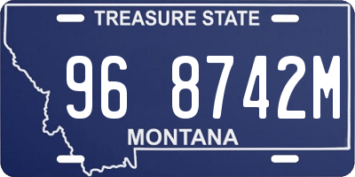 MT license plate 968742M