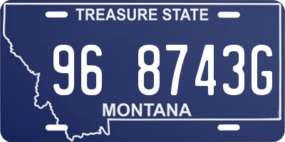 MT license plate 968743G