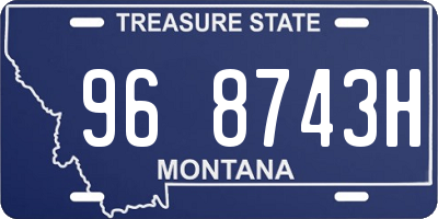MT license plate 968743H